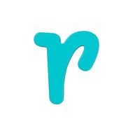 KidKraft 6 Inch Wood Letter R Dreamy Aqua Wall Decor
