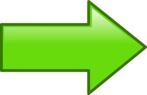 Green simple arrow clipart