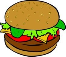 Cartoon Hamburger drawing