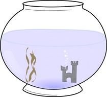 Cartoon Empty Fish Bowl