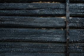 Charred wood board