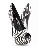 Zebra Print Nubuck Suede Pumps