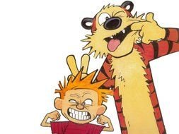 Calvin And Hobbes faces drawing