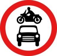 Sign No Motor Vehicles N3
