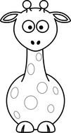 Giraffe Clip Art Black And White N12