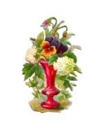 flowers in a vase as a vintage image