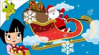 Santa Claus sleigh with presents