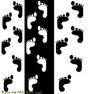 Black And White Footprints