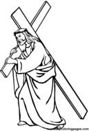 Jesus On The Cross Coloring Page