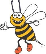 Happy Bee Cartoon N3