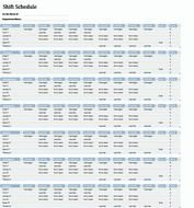 Work Schedule Template Excel