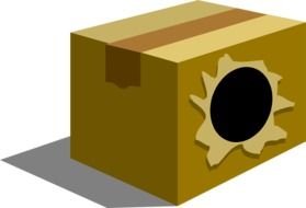 Box With Hole as a graphic illustration