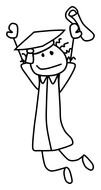 Stick Figure jump drawing
