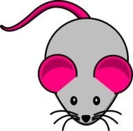 Pink Mouse Clip Art