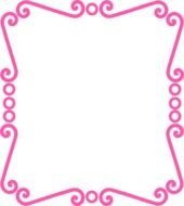 Pink Scroll Frame Clip Art