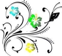 Butterfly Scroll Clip Art N19