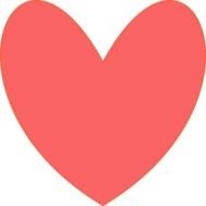 Coral Heart Clip Art N9