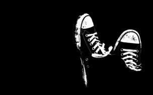 Cool wallpapers with ked shoes, Black And White