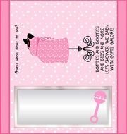 Girl Baby Shower Border Clip Art N3