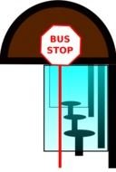 Bus Stop as graphic illustration