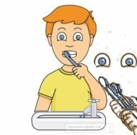 Dog Brushing Teeth Clip Art N6