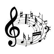 New Choir Music Notes drawing