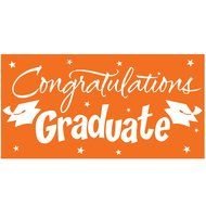 Graduation Congratulations, orange color banner