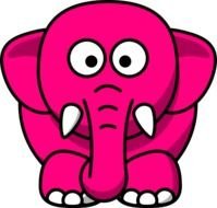 Red Elephant Clip Art N12