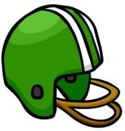 Green Football Helmets