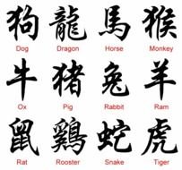 Chinese Zodiac Symbol Sign