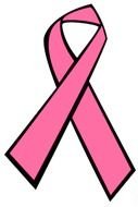 pink ribbon on a white background