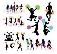 Cheerleader Silhouette Vector N2