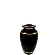 Pet Urn Keepsake Plain Black Gold