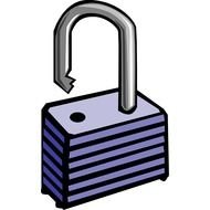 broken lock as a graphic illustration