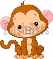 Baby Monkey Clip Art N57