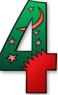number "4" as a picture