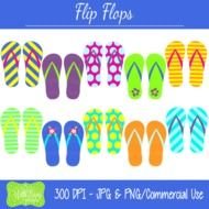 Flip Flops Clipart Set ndash INSTANT DOWNLOAD