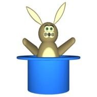 Rabbit In Hat Clip Art N3