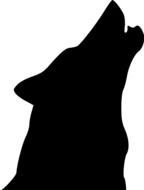 Howling Wolf Head Silhouette