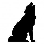 Howling Wolf Head Clip Art N11