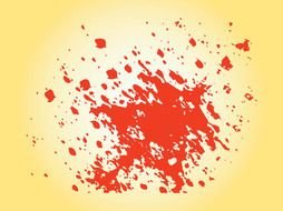 Paint red Splatter drawing