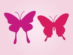 Ä°llustration of Butterfly Silhouettes