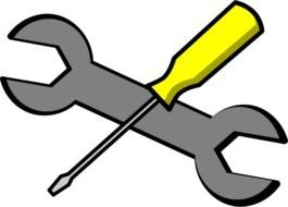 Two cartoon tools clipart