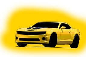 Camaro Vector Art drawing