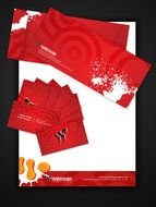 stationery design on a black background