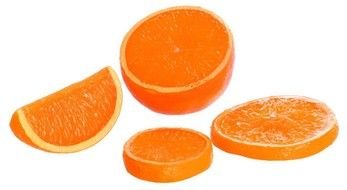 Sliced sweet oranges clipart