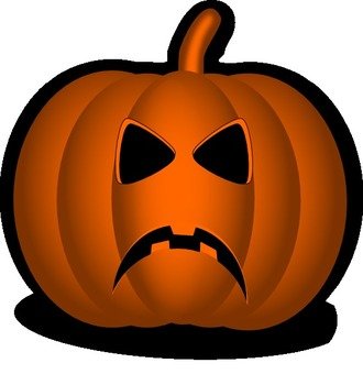 Sad Pumpkin Clip Art N3