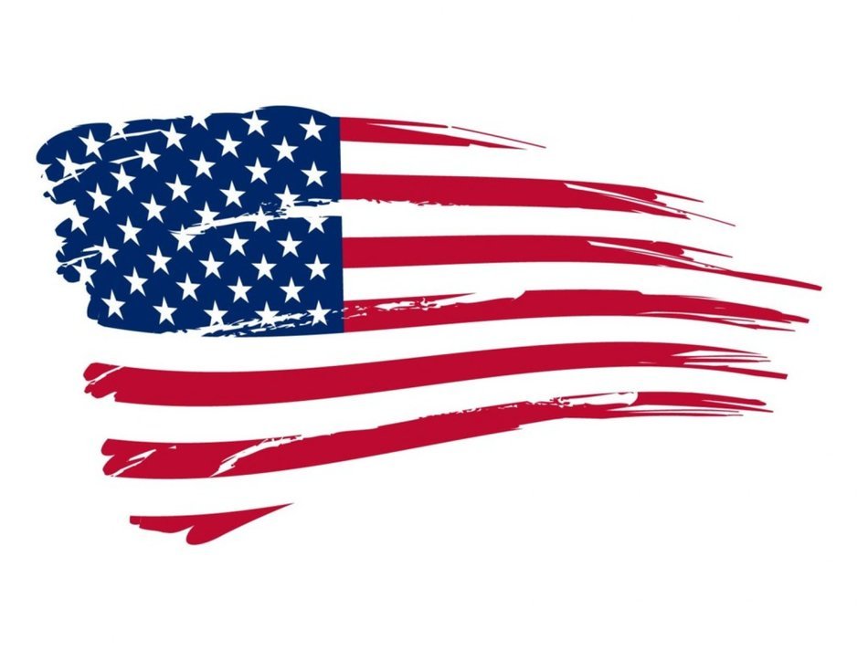 drawing of the american flag