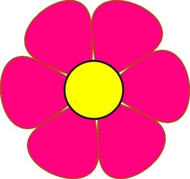 Pink And Yellow Flower Clip Art N6