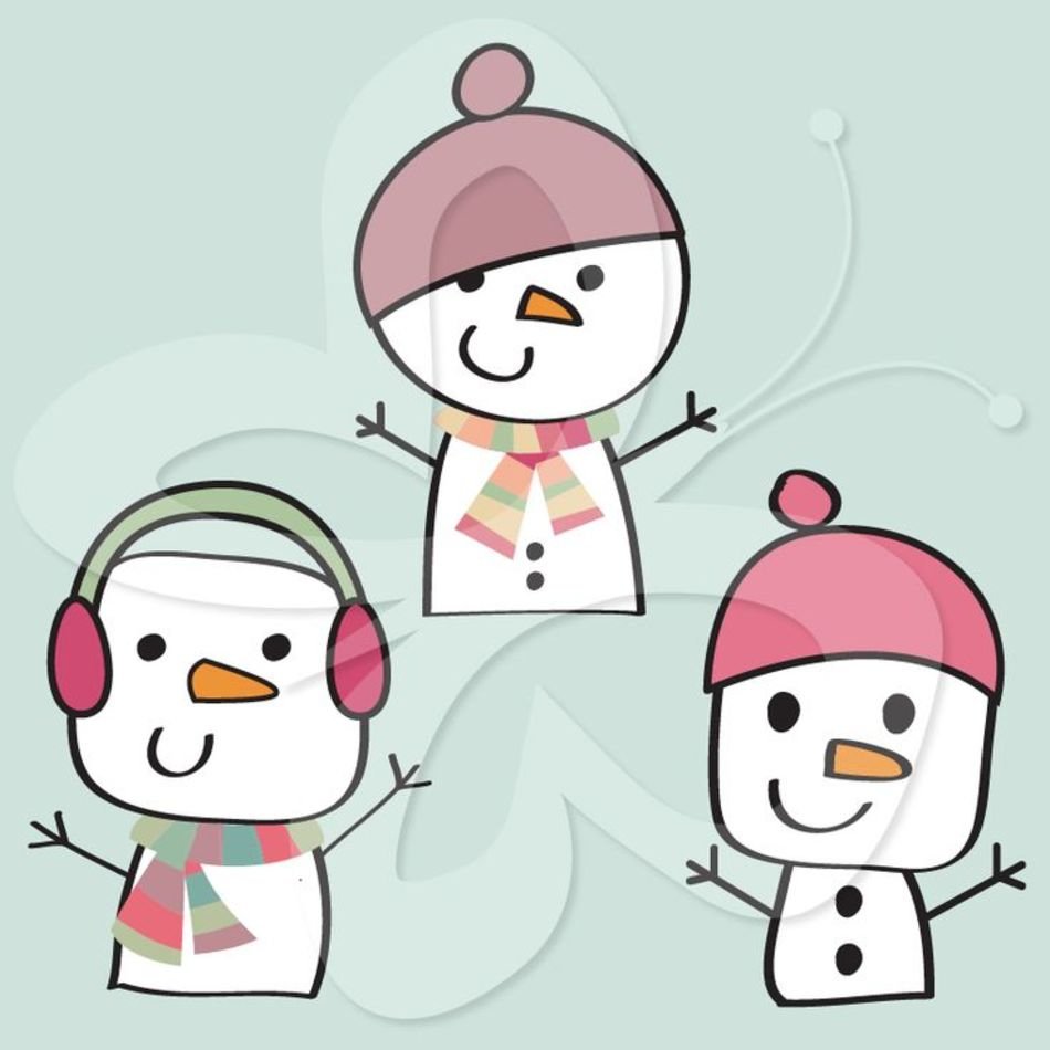 Cute Snowman Clip Art N16